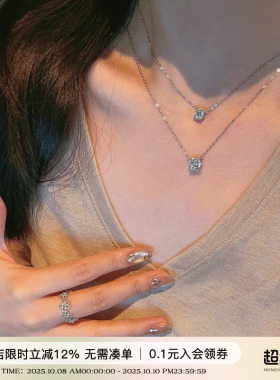 赵露思同款莫桑钻项链女百搭颈链