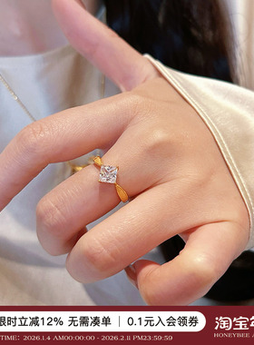 蜜蜂妈手作公主方纯银戒指女