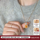 蕾丝镶钻蜜蜡绿松石小方糖项链女 蜜蜂妈原创 限时三天上新价