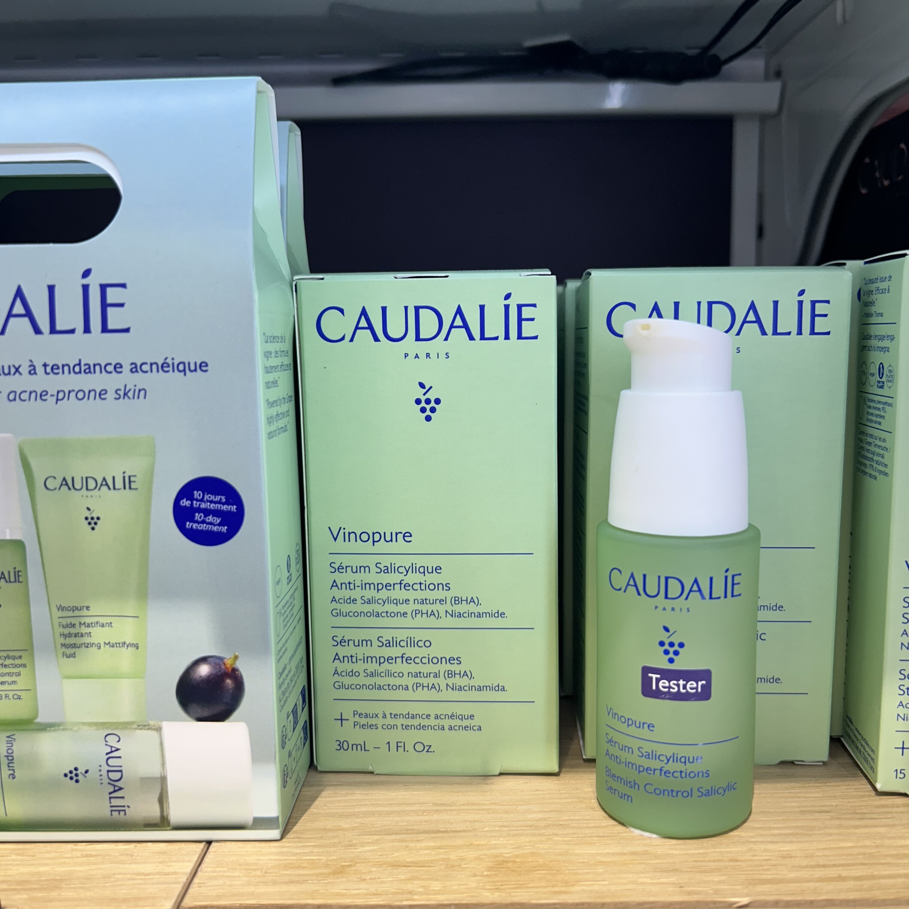 欧缇丽caudalie葡萄籽平衡控油水杨酸精华祛痘清爽补水收毛孔