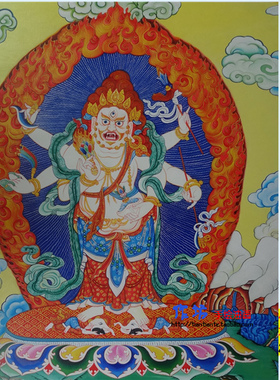 唐卡佛像文化六臂玛哈嘎拉手绘