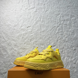 复古休闲鞋 增高透气痞帅美式 潮牌高级感百搭简约纯色运动板鞋 男鞋