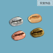 咖啡豆胸针徽章ins可爱 小巧精致工作标志别针金属咖啡豆衣饰徽章