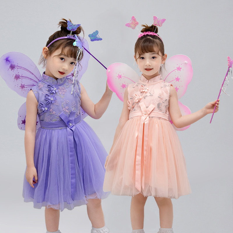 儿童服装精灵公主纱裙万圣节儿童节服装幼儿园女宝宝连衣裙合唱服