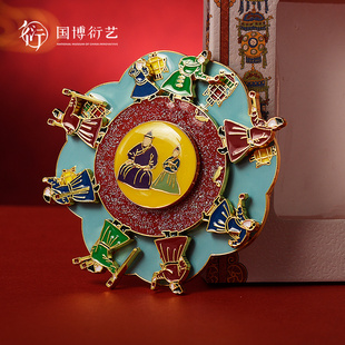 饰送朋友生日礼物 中国国家博物馆宪宗行乐图旋转冰箱贴创意冰箱装