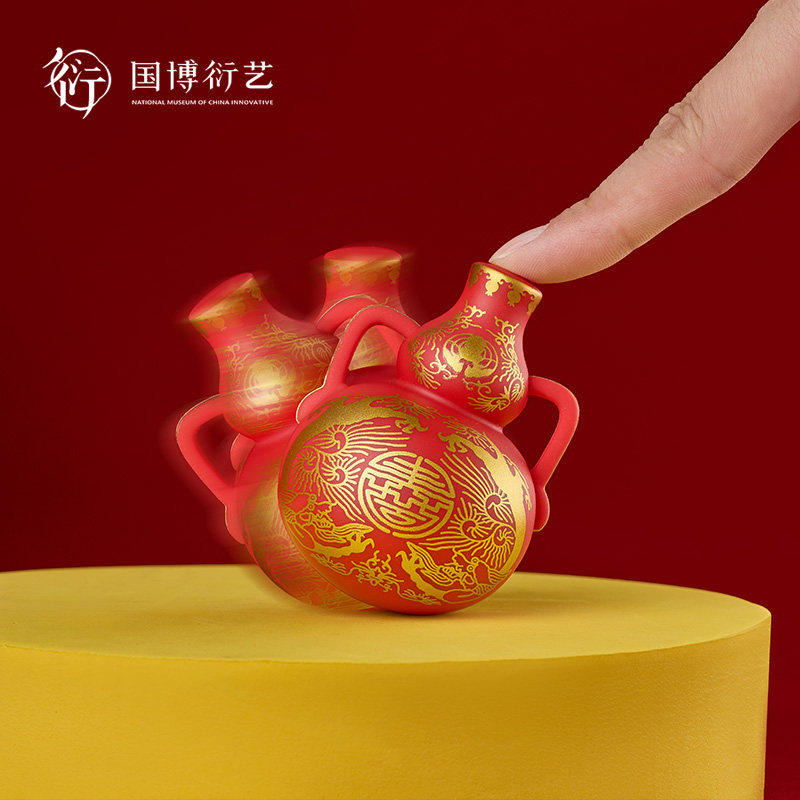 中国国家博物馆福禄寿喜不倒翁创意葫芦国风精致桌面中式摆件礼物