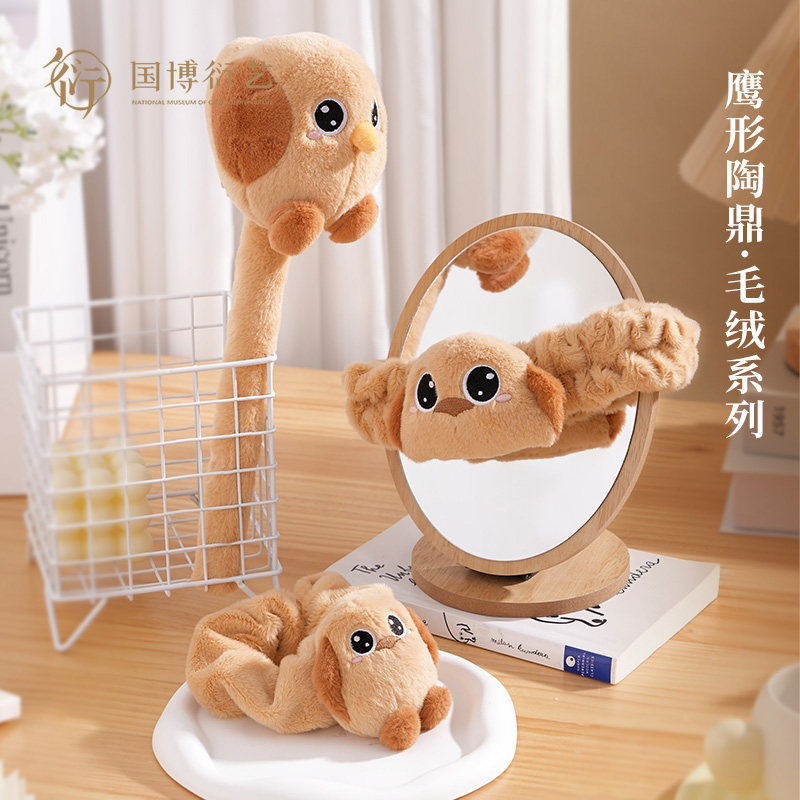 中国国家博物馆陶气儿毛绒发圈发带按摩捶可爱卡通实用学生礼物