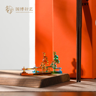 中国国家博物馆好日子琉璃筷子礼盒餐具高档家用筷架中国特色礼物