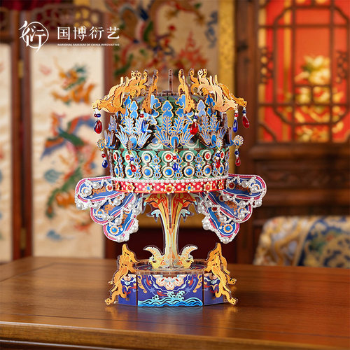 国博凤冠DIY音乐盒积木生日礼物
