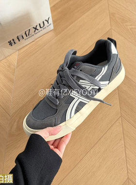 鞋有亿 2025秋冬新款爆款潮流男士休闲灰色鞋透气鞋子百搭板鞋男