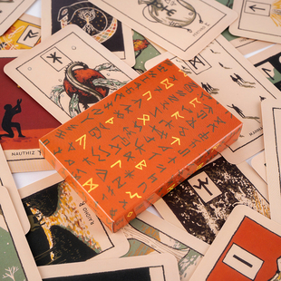 欧美青色符号如尼卡 英文版如你卡牌