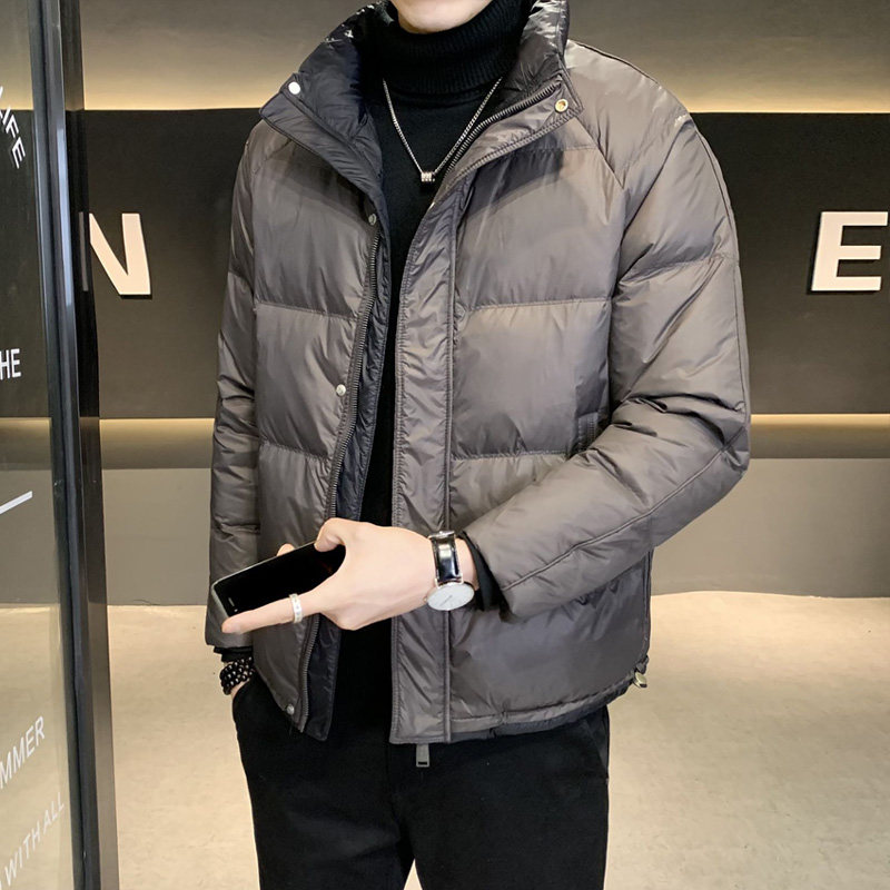 TWG潮牌羽绒服男加厚保暖短款2024新款冬季韩版潮流立领帅气外套,男装,羽绒服,淘宝优惠券,粉丝福利购,淘宝优惠卷