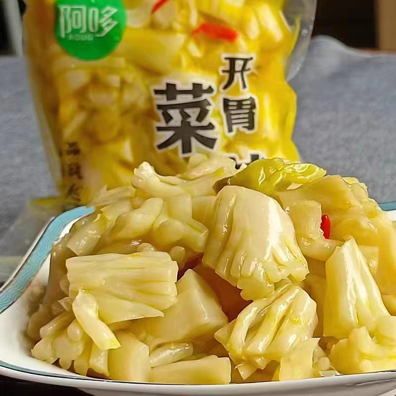 温州特产阿哆开胃菜花梗鲜嫩爽脆花菜梗台州酒席宴席冷盘凉菜酒店