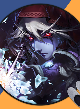 魔兽世界游戏周边地垫房间卧室床边毯电脑电竞椅防滑加厚圆形地垫