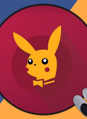 宝可梦宠物小精灵动漫周边地垫皮卡丘电脑椅垫家用可爱圆形地垫