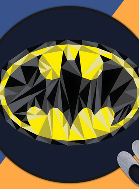 蝙蝠侠Batman英雄DC周边地毯房间卧室床边毯电脑椅加厚圆形地垫