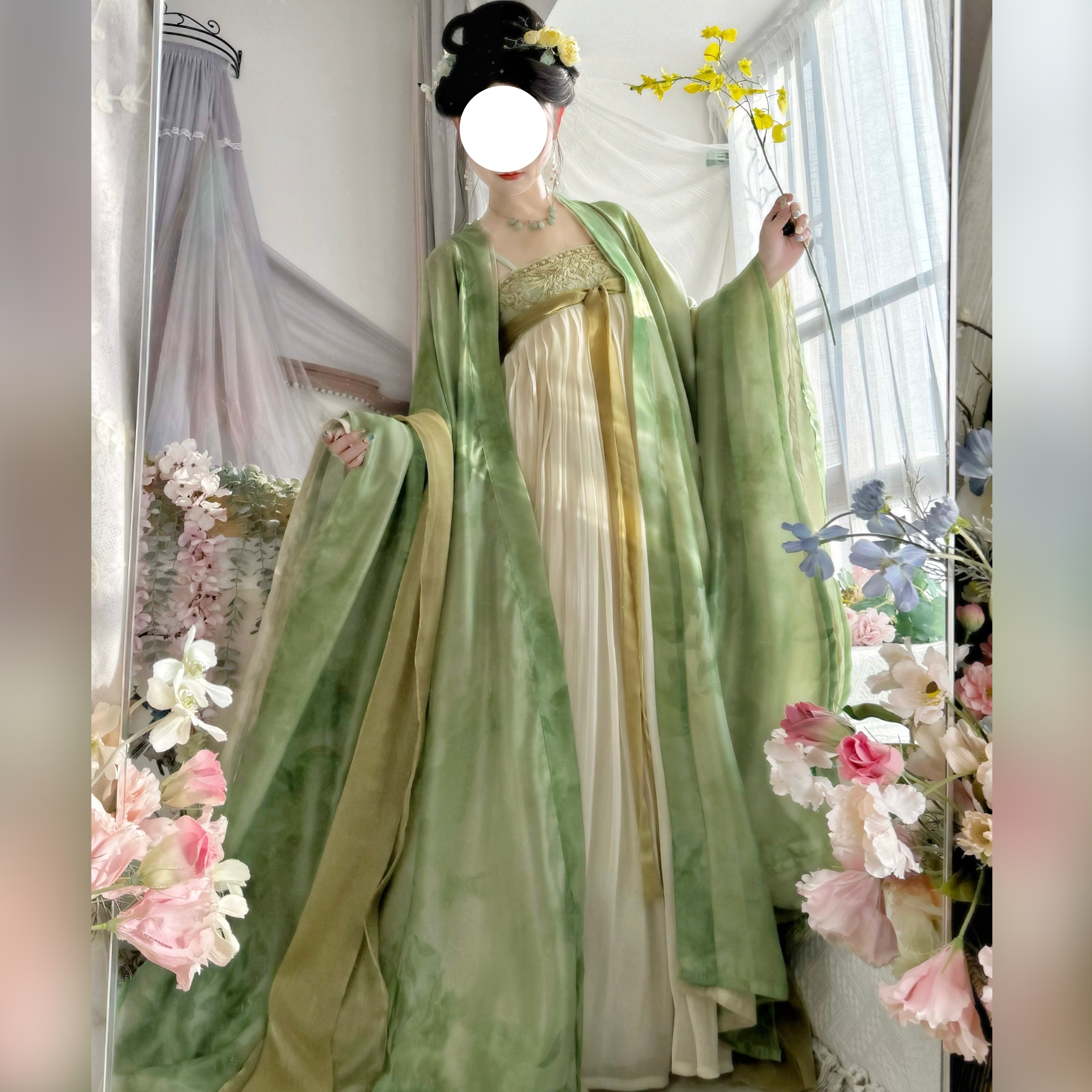 墨晨烟雨【春妍】唐制原创汉服大袖衫齐胸裙大放量显瘦仙气优雅