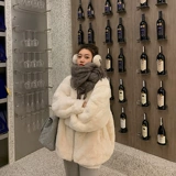 Зимняя длинная бархатная куртка, в корейском стиле, средней длины, оверсайз, увеличенная толщина