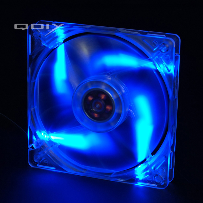 QDIY 电脑12cm机箱风扇 12v主机led电源散热rgb超静音风扇 超薄