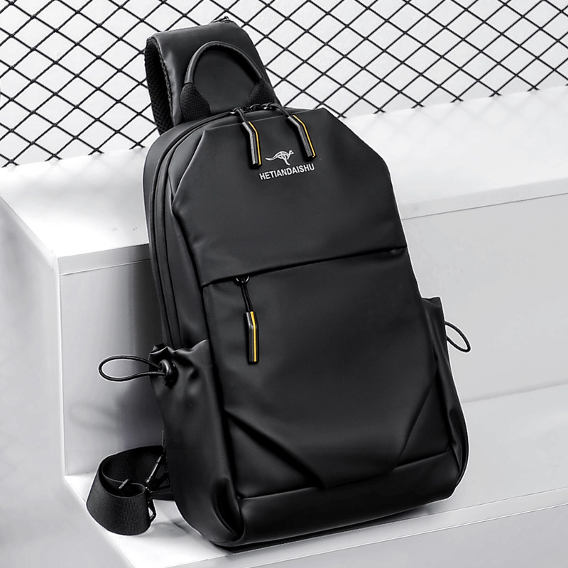 休闲胸包男士潮流斜挎包侧兜水杯位便捷充电口青年运动包防水包邮,箱包皮具/热销女包/男包,胸包,淘宝优惠券,粉丝福利购,淘宝优惠卷