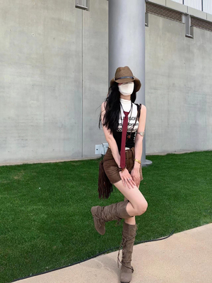 半身裙适中欧美复古修身绑带裙裤