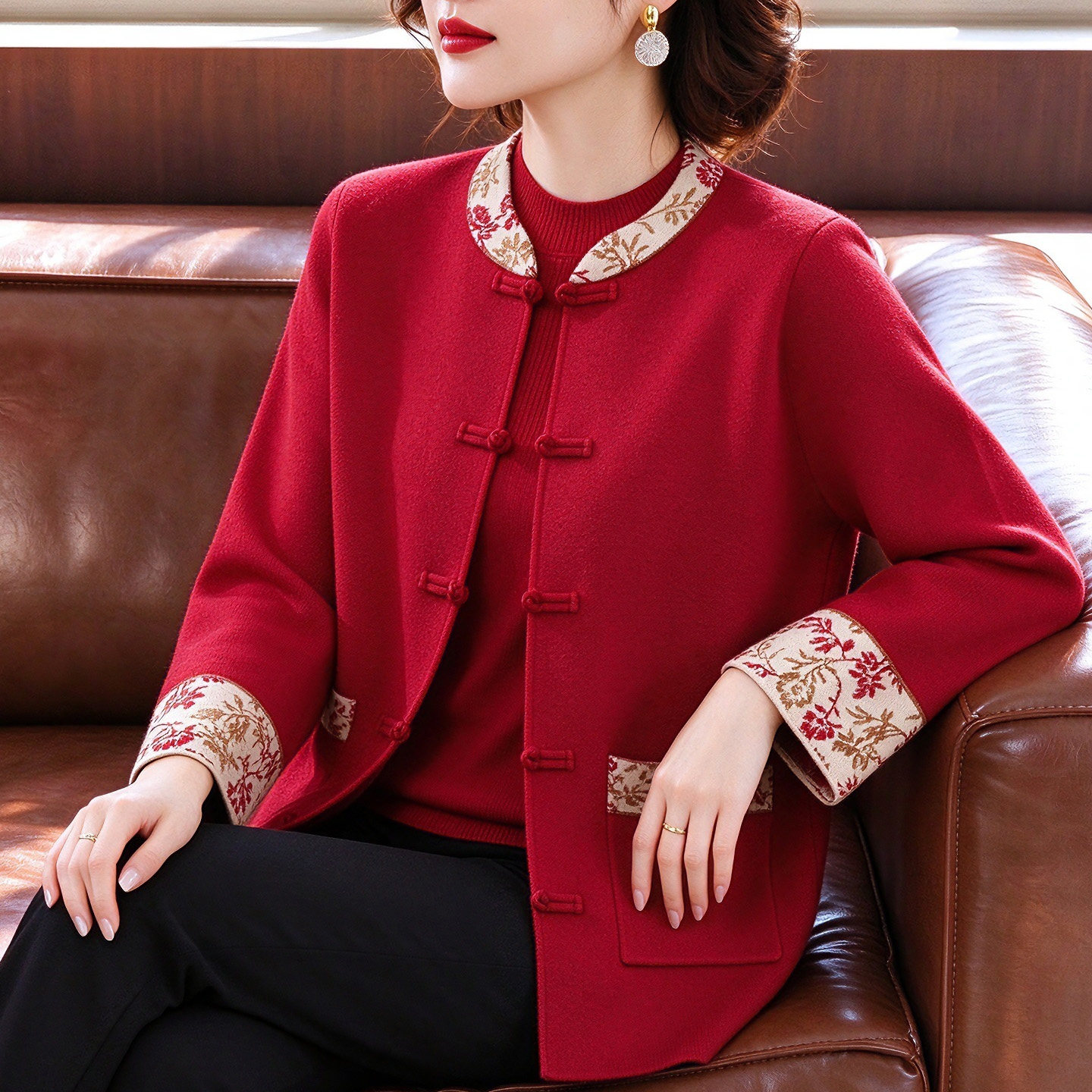 妈妈外套洋气本命年衣服婚宴装