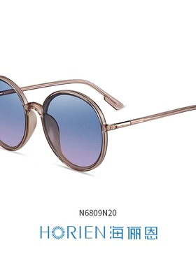 海俪恩新款眼镜个性潮流圆框卡通墨镜女街拍复古太阳镜N6809