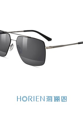 海俪恩新款经典双梁方形开车墨镜男可配近视太阳眼镜男N6760