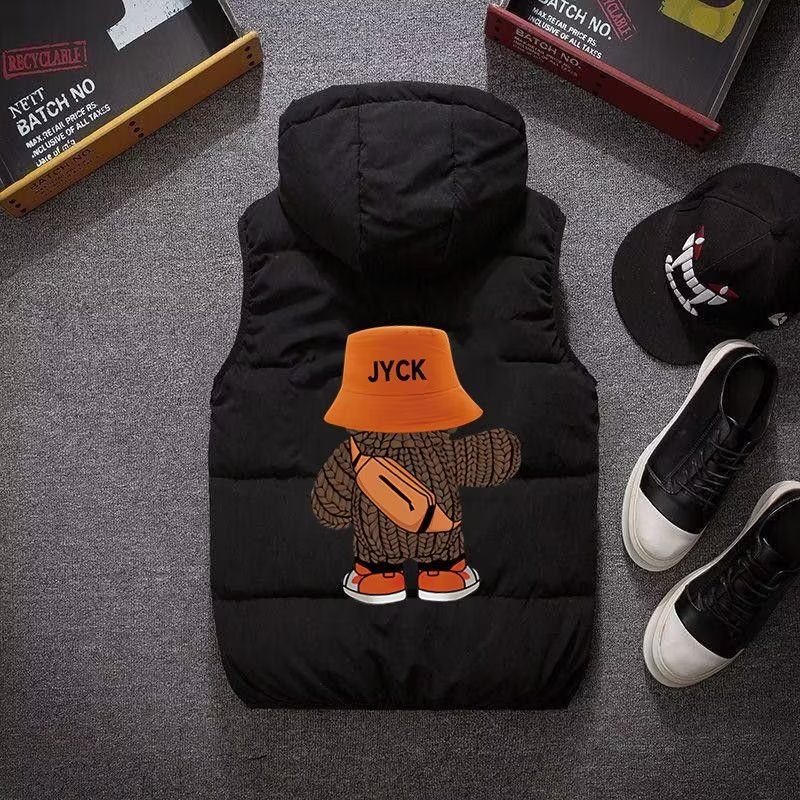 棉马甲卫衣两件套女冬2025新款短款学生加厚加绒外套坎肩马夹套装