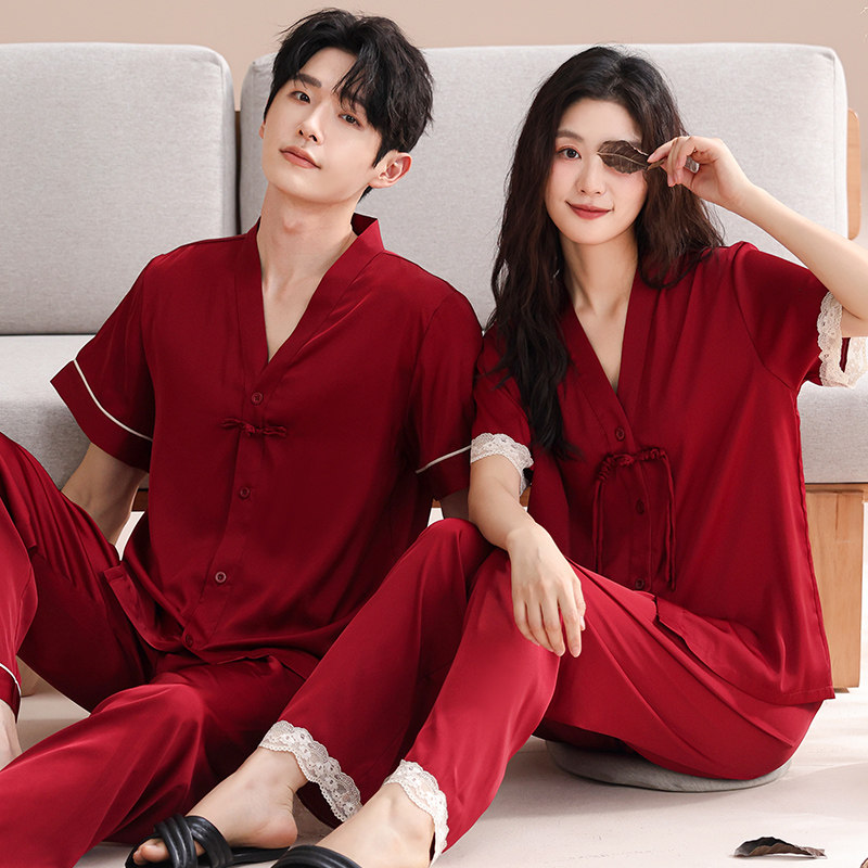 男女款短袖长裤本命年新中式国风