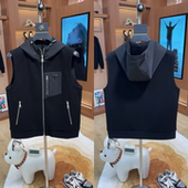 时尚 男士 轻奢潮流高级感重磅连帽马甲上衣简约百搭高品质 新款 秋季