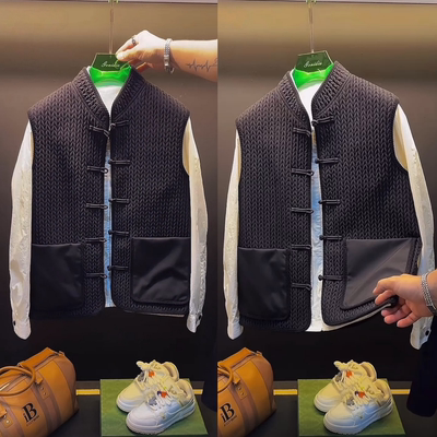 新中式国风麦穗棉马甲轻奢高级感