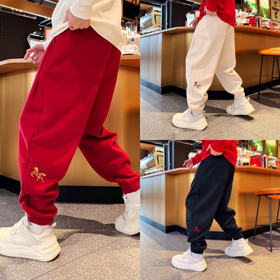 马年上新加绒男士束脚卫裤高品质