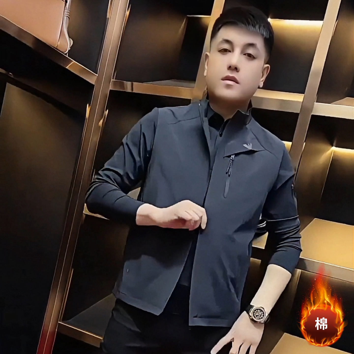 秋季男士立领休闲马甲外套潮流轻奢质感百搭款89.8元