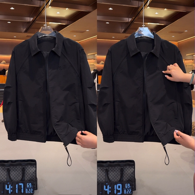 【直播间同款】秋季上新男士时尚简约百搭高级翻领外套纯色高品质