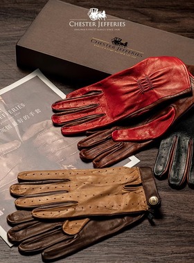 英国Chester Jefferies切斯特杰弗里斯 手工羊皮手套电影小丑同款