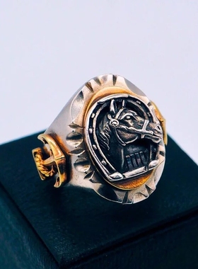 PENETRATE银印第安复古马蹄戒指