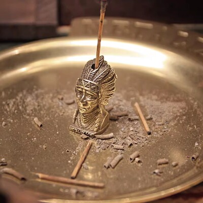 METALIZE复古黄铜线香座插香座