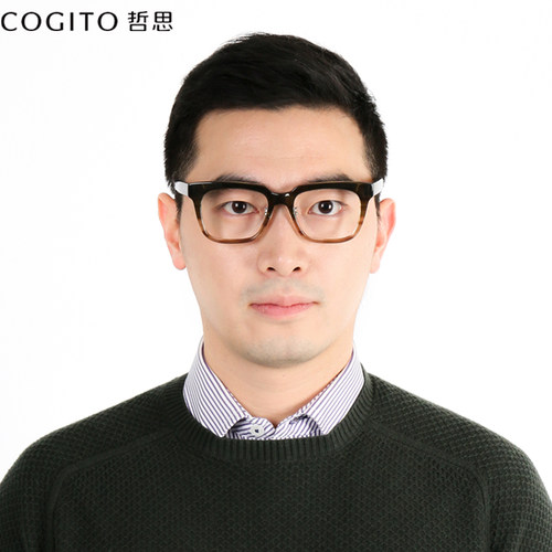 cogito哲思眼镜 全框棕色艺术气质 防蓝光护目镜 缪塞
