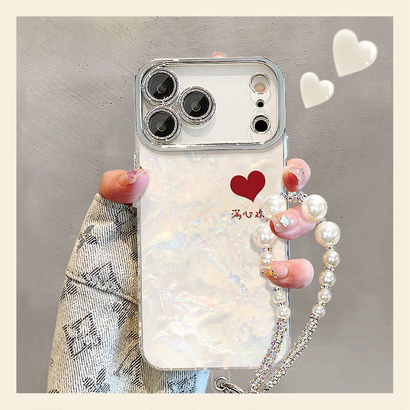 爱心满心欢喜适用苹果华为荣耀oppovivo小米17promax手机壳iphoneair新品巨好看外壳pura70pro女款挂绳保护套