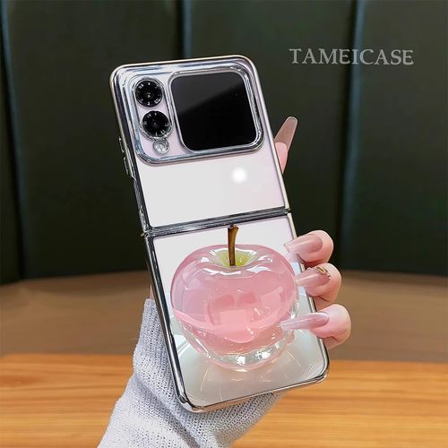 适用华为novaflip水晶苹果手机壳