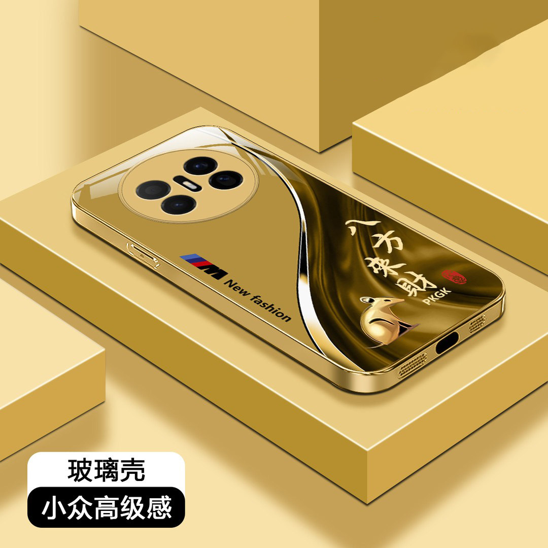 适用华为mate70air手机壳80pro新款高级感小众不撞款全包防摔保护套mate60/70新品创意好看情侣生肖玻璃外壳
