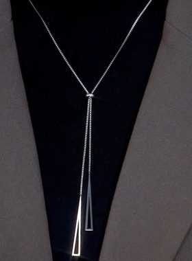 简约气质三角几何秋冬新款毛衣链