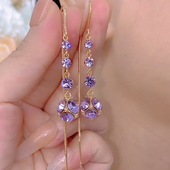 紫气东来球球长款 流苏耳线S925纯银针高级感轻奢显脸瘦耳环女耳饰