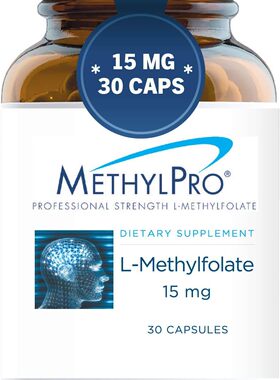 美国代购MethylPro 15mg L-Methylfolate (30 Capsules) - Profes