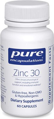 美国代购Pure Encapsulations Zinc 30 mg - Highly Absorbable -