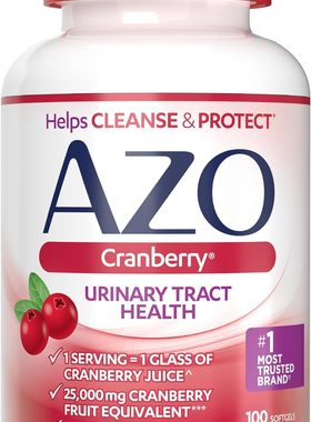 美国代购AZO Cranberry Urinary Tract Health Supplement, 1 Ser