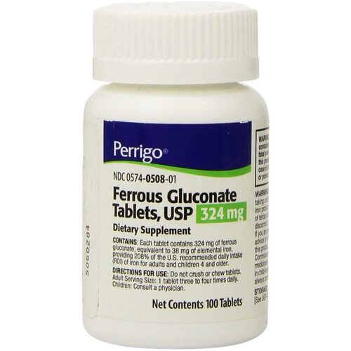 美国代购PADDOCK LABORATORIES Ferrous Gluconate Tablets