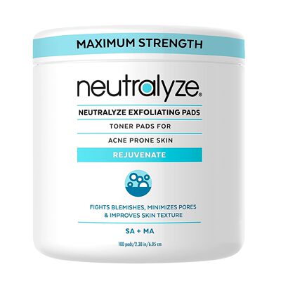 美国代购Neutralyze Exfoliating Pads 100 Pads Maximum