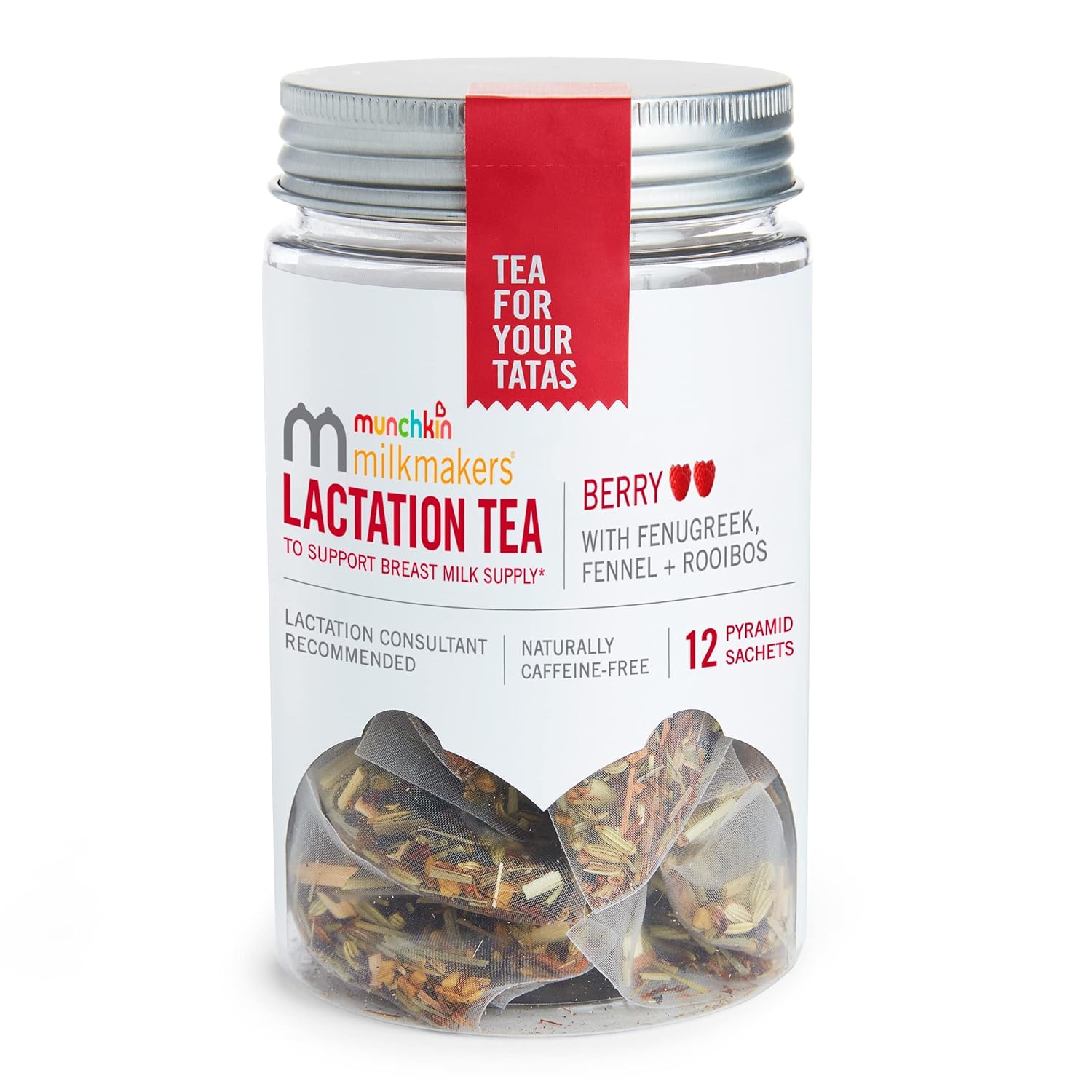 美国代购Munchkin Milkmakers Lactation Tea, Berry, 12 Count